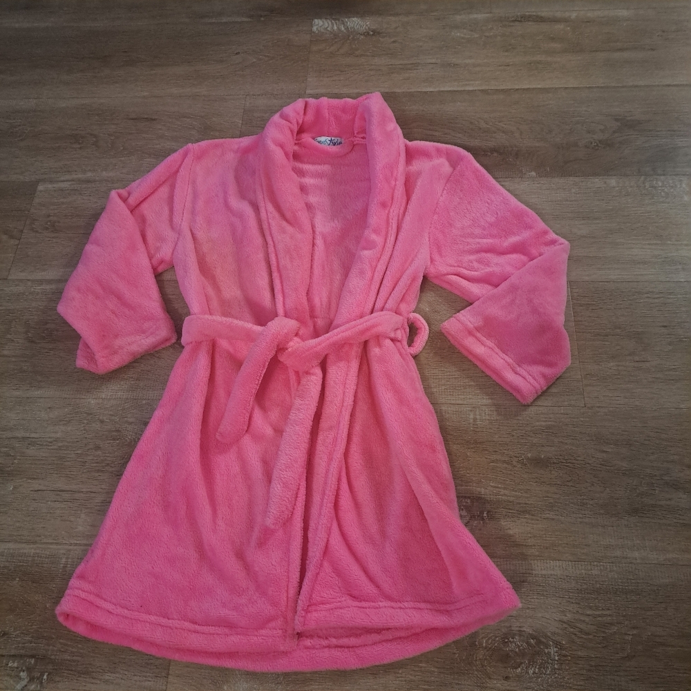 FreeStyle Sleepwear Kid's Cozy Pink Fleece Robe Girl's Size 8